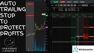 How To Use Active Trader To Set An Auto Limit amp Trailing Stop Think Or Swim [upl. by Grimaud]