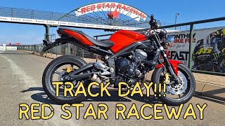 MY FIRST TRACK DAY Taking my Triumph Street Triple 675R on RED STAR RACEWAY bike bikelover [upl. by Roskes]