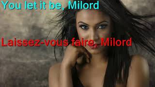 Learn French language by words of song Milord of Édith Piaf with French and English lyrics simultane [upl. by Kirbie]