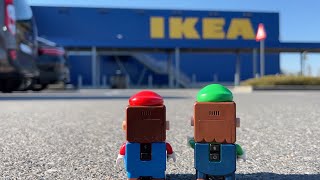 Lego Mario and Luigi enter the IKEA in Real Life legomario [upl. by Ailegave12]