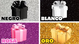 Elige 1 Regalo de 4 🎁🌈🖤🤍👑 ¡Desafío de 4 Cajas de Regalo  Choose Your Gift [upl. by Auhoj]