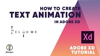 CREATE COOL TEXT ANIMATION IN ADOBE XD TUTOTIAL [upl. by Aisilef]