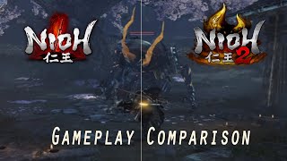 Nioh vs Nioh 2 Gameplay Style Comparison [upl. by Enomis]