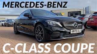 MercedesBenz CClass Coupe test drive and review  2020 C300d AMG Line [upl. by Almire]