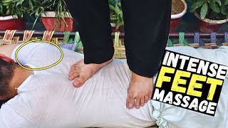 Intense amp Aggressive Back Massage ASMR With Feet For Instant Sleep  ASMR With Massage [upl. by Daffie304]