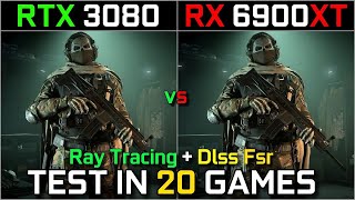 RTX 3080 vs RX 6900 XT  Test in 20 Games  1440p  2160p  With Ray Tracing DLSS FSR  2023 [upl. by Ahsita709]