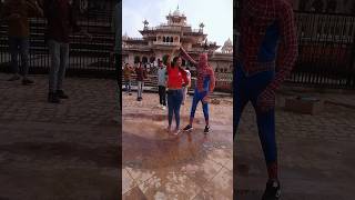 SpiderMan Fall In Love 💕🫶😁 spiderman jaipur shorts creator shorts dance reaction [upl. by Einnig368]