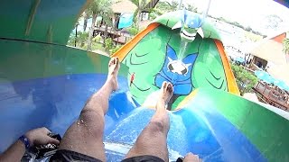 Scary Humunga Water Slide at Cartoon Network Amazone [upl. by Notsyrb949]