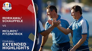 MorikawaSchauffele vs McIlroyFitzpatrick Extended Highlights  2023 Ryder Cup [upl. by Heinrich]