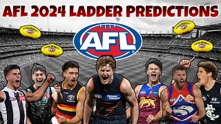 AFL LADDER PREDICTIONS 2024 [upl. by Artaed976]