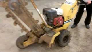 1996 VERMEER V1150 11HP Gas Pedestrian WalkBehind Trencher  LOUISVILLE KY [upl. by Clari]