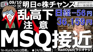 【投資情報株チャンス】913金はMSQメジャーSQ。11～12日は株価が乱高下しやすい要注意日●日経平均の急落シナリオ●株価5000円以下で安い銘柄●月足が良い割安株●歌：投資家エレジー [upl. by Elisabet127]