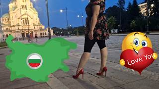 Walking in Sofia in my red high heel shoes 😍 FULL VIDEO 😘 [upl. by Ancelin680]