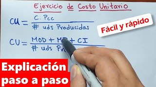 Ejercicio de Costo Unitario [upl. by Haissem]