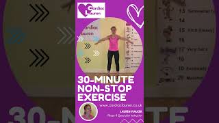 30 minute nonstop cardiovascularexercise class with cardiaclauren [upl. by Addiel]