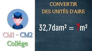 Convertir des unités daire  CM1 CM2 Collège  Petits Savants [upl. by Creigh]