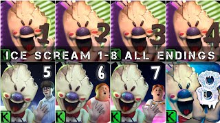 Ice Scream 18 all endings [upl. by Yenmor510]