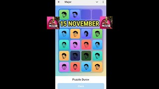 15 November Major puzzle durov Solved Today Major Daily combo card 15 NovemberMajor Puzzle Solution [upl. by Irim]