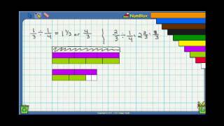 Cuisenare Rods DIviding Fractions Example [upl. by Anwahsed]