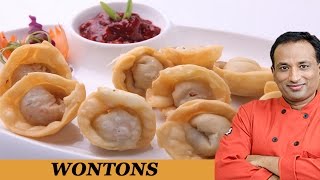 Chinese Fried Vegetable Wontons  Veg Dumpling [upl. by Brandy]