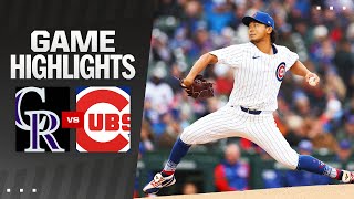 Rockies vs Cubs Game Highlights 4124  MLB Highlights [upl. by Malaspina]