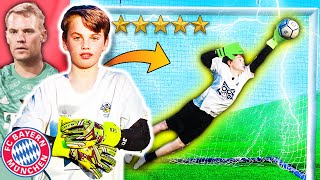 il NUOVO NEUER ci SFIDA  Baby PORTIERE FENOMENO vs FOOTWORK [upl. by Nitas331]