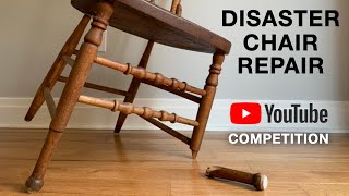 Disaster Chair Restoration and YouTube Competition with ATRestoration TranscendFurnitureGallery [upl. by Whelan932]