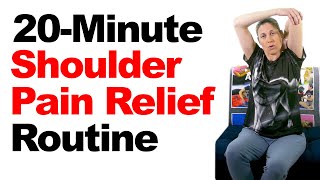 20Minute Shoulder Pain Relief Routine with RealTime Stretches amp Exercises [upl. by Bobina]