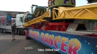 Kermis Heerhugowaard 2014 Oprijden transporten [upl. by Alyal]