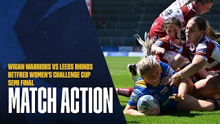 HIGHLIGHTS  Wigan Warriors vs Leeds Rhinos  Betfred Womens Challenge Cup Semi Final [upl. by Tserof996]