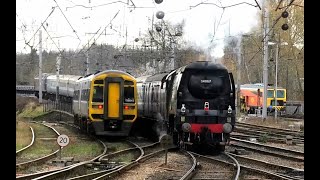 GREAT day at Carlisle STEAM a WHISTLER freight and more Unseen footage 24th February 2024 [upl. by Yadrahc]