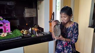 Miniature cooking  Vallarai keerai poriyal  Very healthy and tasty [upl. by Gaelan292]