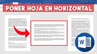 Como Poner en Horizontal Solo una Hoja en Word [upl. by Nyre65]