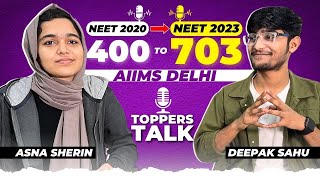 She takes 4 Attempts 😱to AIIMS DELHI  From 400 to 703 amazing story of ftAsna neet aiimsdelhi [upl. by Alemap]