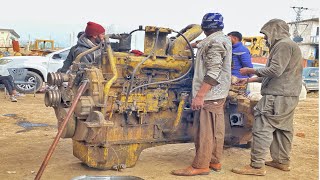 Restoration of Komatsu D155 Dozer Engine Rebuild Complete Process [upl. by Noraf]