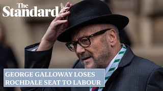 General election 2024 George Galloway loses seat to Labour in Rochdale [upl. by Anilah]