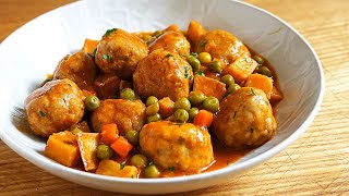 Albóndigas en salsa TIERNAS y melosas⎮TRUCO para que no queden duras⎮Albóndigas con patatas o papas [upl. by Ferullo]