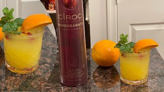 CIROC POMEGRANATE SCREWDRIVER COCKTAIL 🍹 [upl. by Yendys]