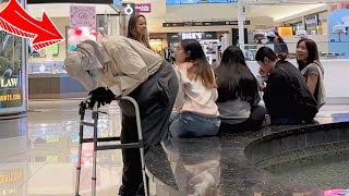 Old Man Farts In Girls Faces At Mall Watch Them Run [upl. by Cul352]