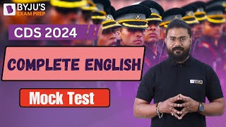 CDS 2024 I Complete CDS English Mock Test I English Preparation for CDS 1 2024 Exam I CDS English [upl. by Scrope212]