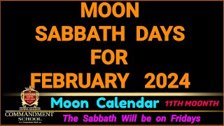 Lunar Sabbath days for Feb 2024 [upl. by Sesilu]