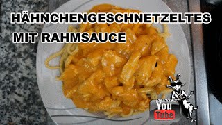 Hähnchengeschnetzeltes mit Rahmsauce [upl. by Nessi]