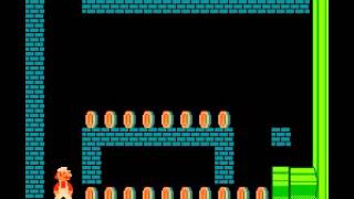 Super Mario Bros 1 nes long run no warps many secrets [upl. by Eilrak71]