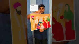 Guru Nanak dev ji birth drawing gurunanakdevji gurunanakdevjidrawing piyushcreationn ytshorts [upl. by Ateuqirne]