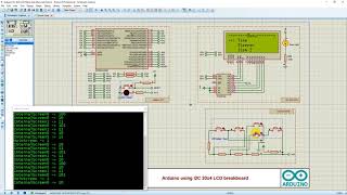 Proteus Arduino i2c 20x4 LCD Display Menu Tutorial Scrolling Menu Set Parameters [upl. by Parthenia]