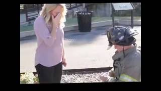 Firefighter surprise engagement proposal [upl. by Anitsej739]