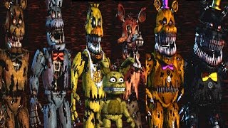 Five Nights at Freddys 4 All Animatronics  Secret Nightmare Animatronic [upl. by Bevvy]