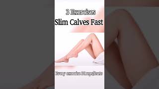 3 Simple Exercises Slim Calves Fast Beginner Friendly Slim Calves Workout No Jumpshortslimcalves [upl. by Yorle418]