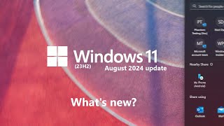 Windows 11 23H2 August 2024 update KB5041587  new features and changes [upl. by Tenn782]