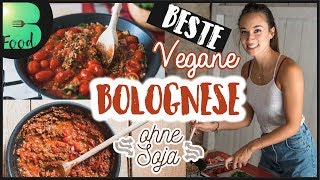 Vegane Bolognese  BESTES REZEPT  Fleischersatz ohne Soja  Mit Livetest eines Fleischessers [upl. by Rayburn]